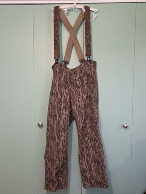 Columbia Omnitech Men's Camouflage Suspenders Hunting Pants - Brown Size Large